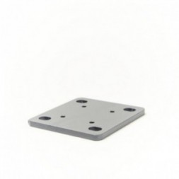 Platine de fixation aluminium pour poteau intermédiaire et poteau d'angle - 130x130 mm