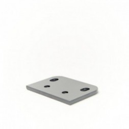 Platine de fixation aluminium pour demi-poteau - 130x86,5 mm