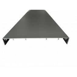 Couvertine aluminium de protection des murets sous clôture - largeur 240 mm