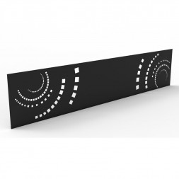 Tôle décorative Spirale de carrés L1781,4xH385 - Epaisseur 3 mm