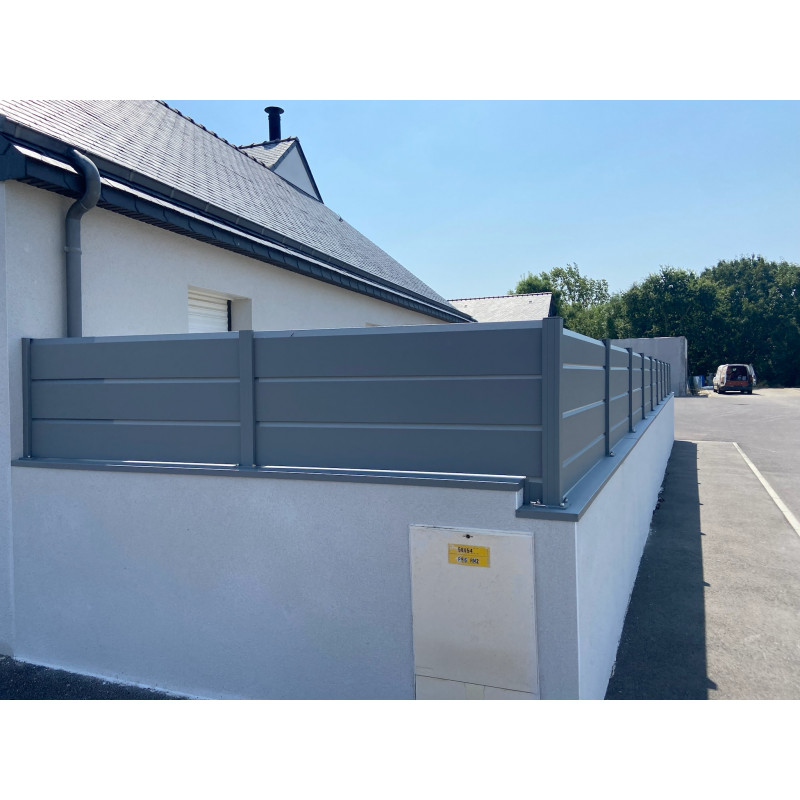 Couvertine ALUKIT sous clôture TRAMONTANE