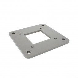 Platine aluminium pour poteau 150*150*3 pose centrée
