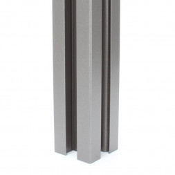 Gamme ECO - Poteau d'angle de clôture aluminium tridirectionnel - 50x50 mm